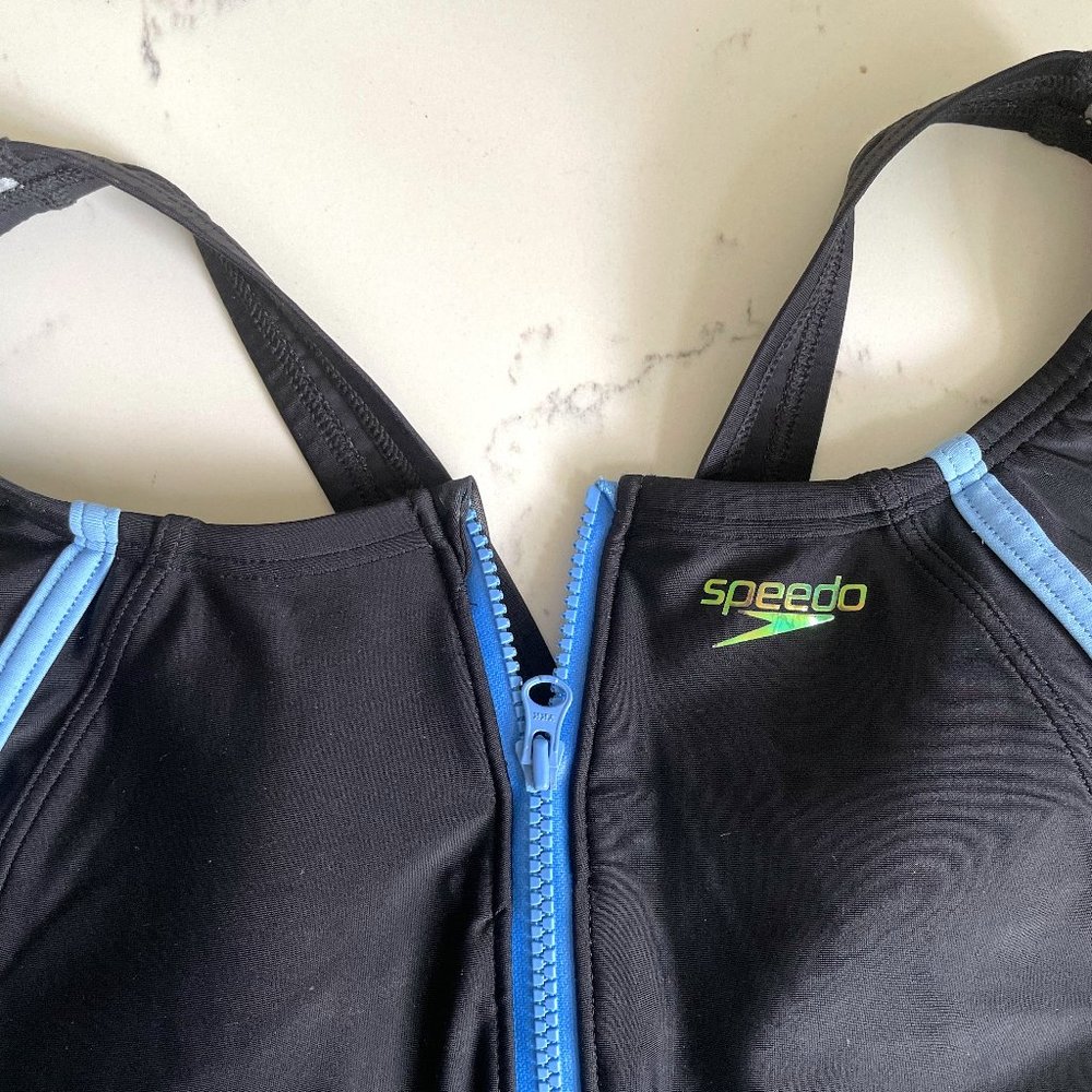 Speedo Zip Quantum Splice Fitness Swimsuit
